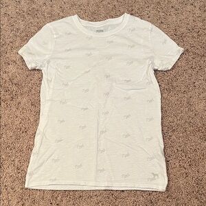 PINK Victoria's Secret White Short Sleeve Tee